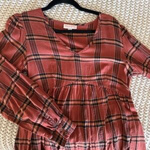 Cottage core plaid dress